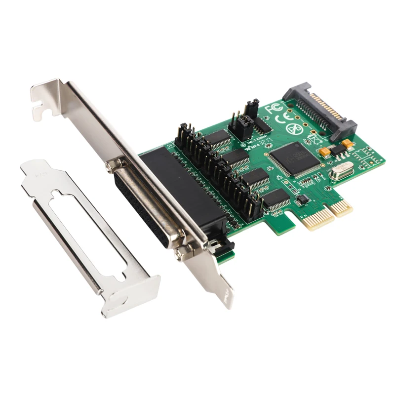 PCI-E PCI Express 4 порта RS232 мульти Serail карты WCH384L чипсет DB9 pin COM адаптер PCIE контроллер с вентилятором кабель