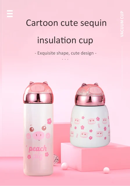 Kawaii Stanley Thermal Cup Cute Hot Water Bottle For Girls Cartoon Portable  Leakproof Stainless Steel Original Stanley Cup - AliExpress