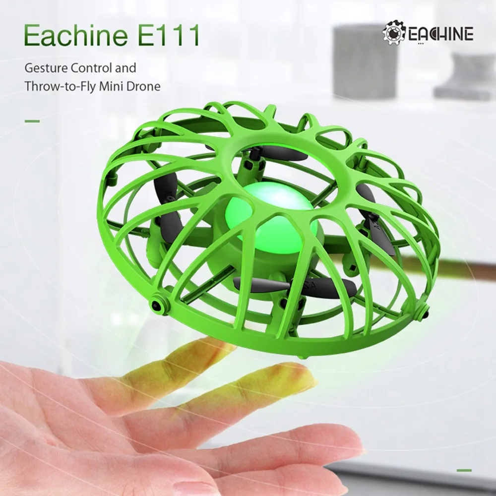 Eachine E111 мини Радиоуправляемый Дрон ручной летающий самолет Квадрокоптер электронная модель инфракрасная индукция Intlligent радиоуправляемые игрушки для детей