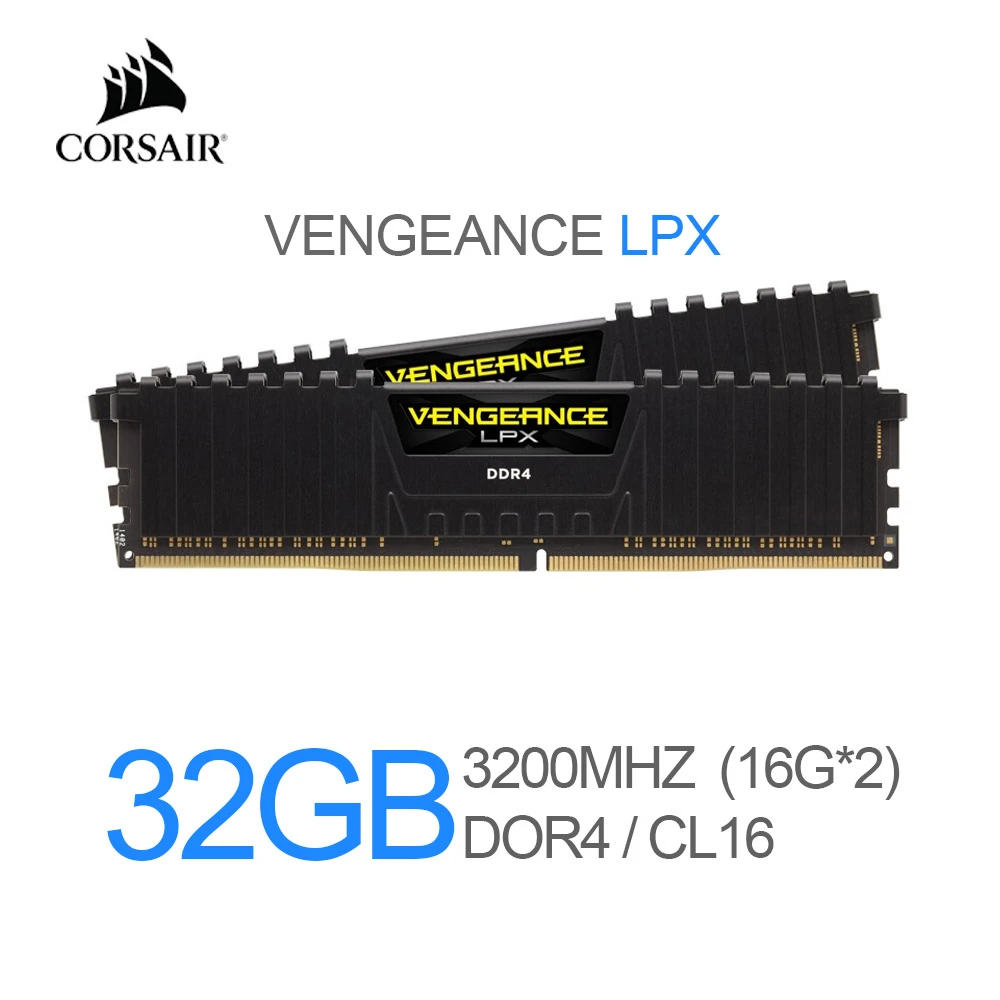 Corsair Vengeance LPX 32GB (2 X 16GB) DDR4 3200 (PC4 25600) C16 1.35V  Desktop Memory Black|RAMs| - AliExpress