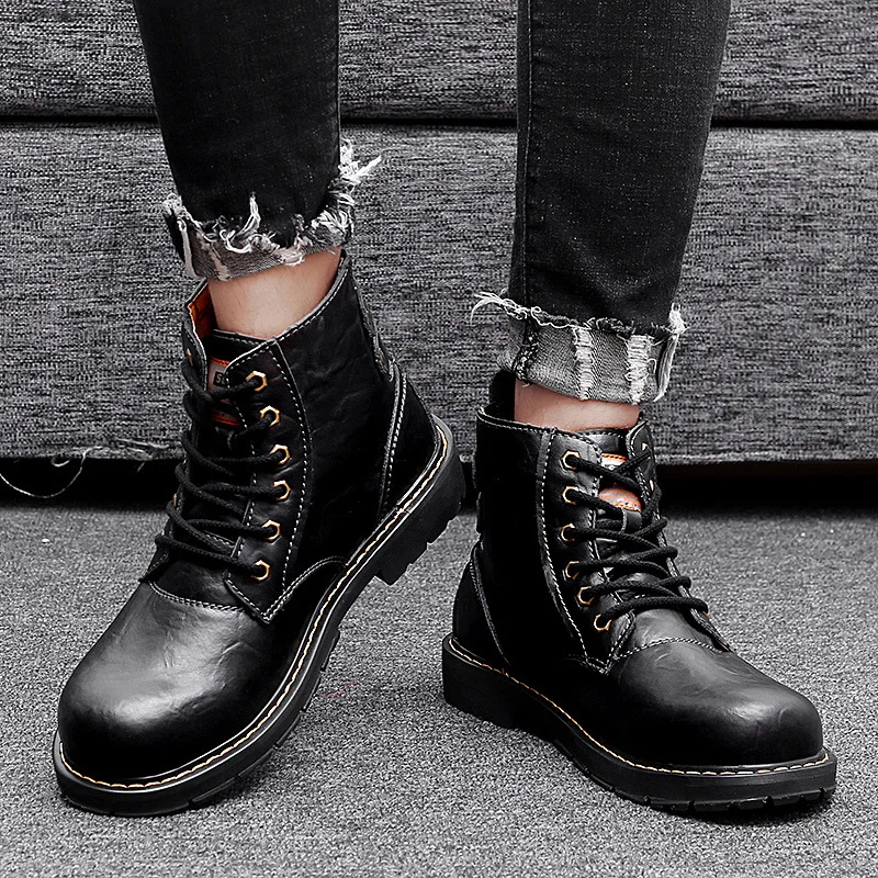 

Martin Boots Autumn & Winter Workwear Large Size 46 Trend England Fashion Version of the Retro Fashion Trendy Shoes Short Boots