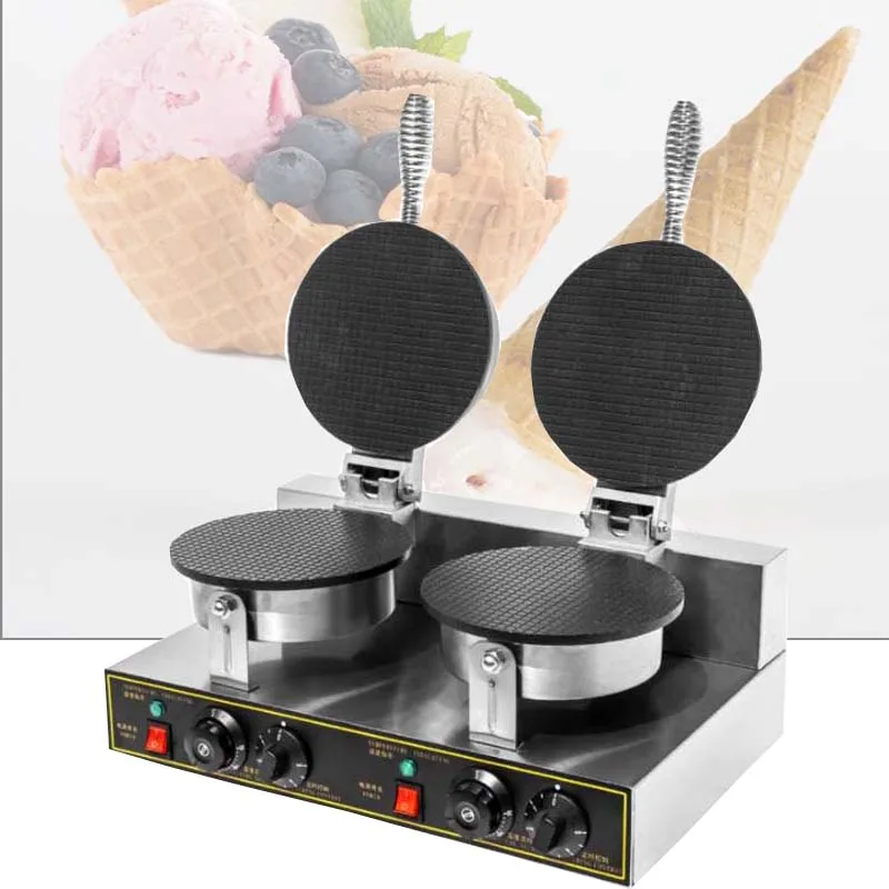 Double head Electric Baking Pan Waffle Maker Ice Cream Cone Maker