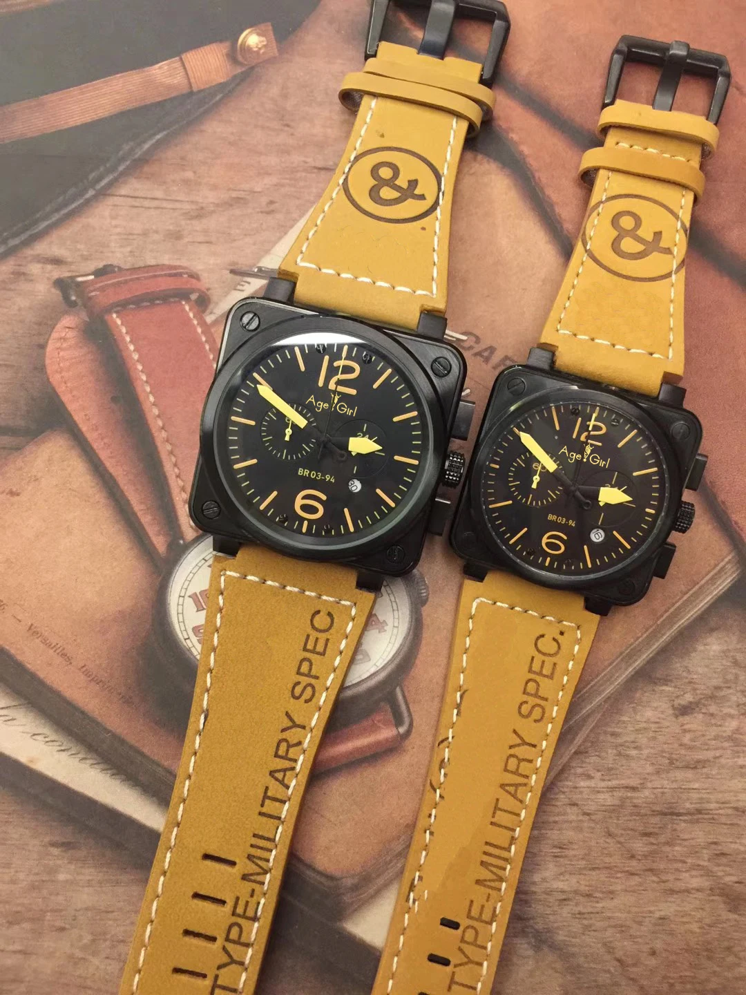 

Luxury Brand New Men Women Watch Chronograph Stopwatch Black Case Sapphire Stainless Steel Luminous Brown Leather Limited Sport