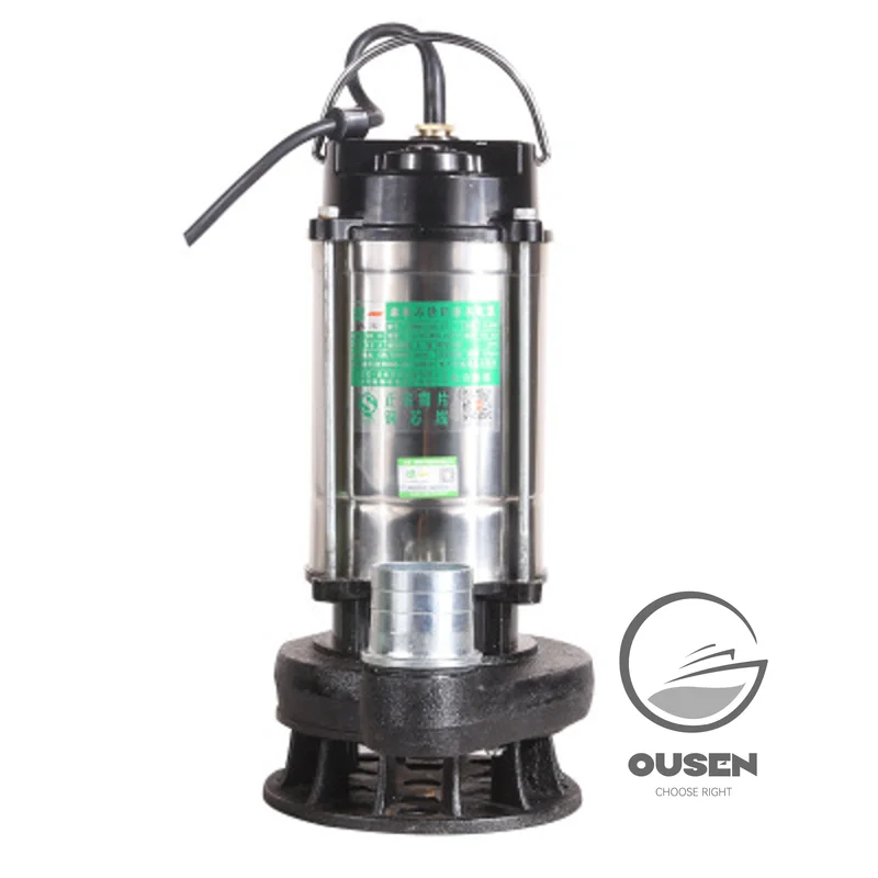 220V Stainless Steel Submersible Pump Agricultural Pumping Garden Tools Underwater Sewage Self-priming Pump Drainage Lrrigation