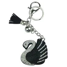 Cross Border творческие подарки замша с инкрустацией стразами брелок с лебедем женский брелок для ключей подвеска