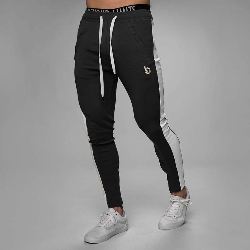 Men Joggers Casual Pants Fitness Men Sportswear Pants Bottoms Skinny Sweatpants Trousers Black Gyms Jogger Sweat Pants