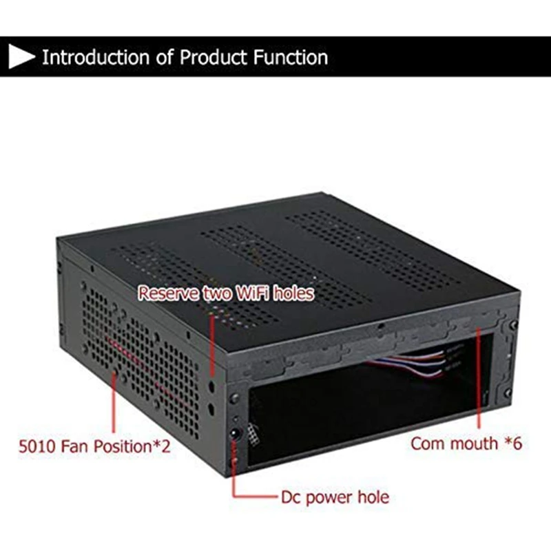 Universal PC Fall ITX Server Turm Port Embedded Computer Fall PC Chassis für Motherboard Universal PC Fall ITX Server Turm Port Embedded Computer Fall PC Chassis für Motherboard