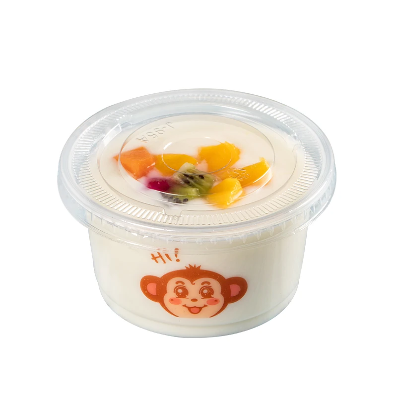 

Disposable Pudding Cups with Lid 100pcs Dessert Container Cute Yogurt Pudding Plastic Cup Ice Cream Mousse Vasos De Plastico