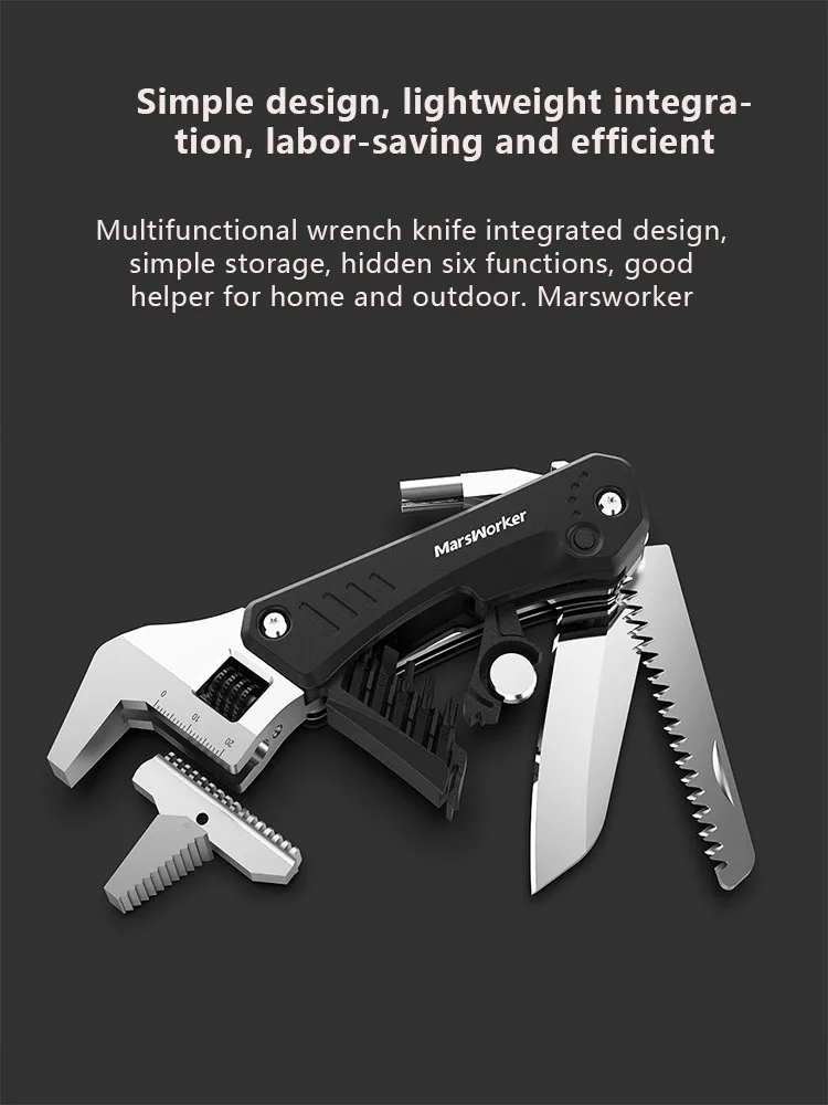 Xiaomi Mars Worker Wrench 6 in 1 Craftsman Multi-function Knife description image 7