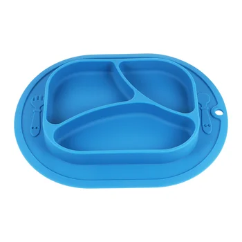

1 pc Silicone Feeding Plate Baby Dishes Toddle Training Tableware for Kids