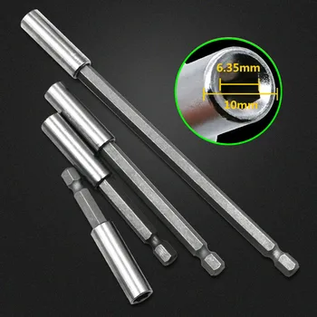 

1/4 " Extension Socket Set Power Screwdriver Tip Holder Magnetic Quick Change Rod Sleeve Hand Tools Quick Adapter Shank 6.35mm
