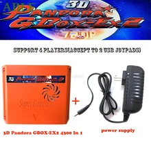 Placa base 4300 en 1 para juegos de GBOX-EX2 Pandora 3D, juego de controlador inalámbrico con cable USB, WIFI, descarga en línea