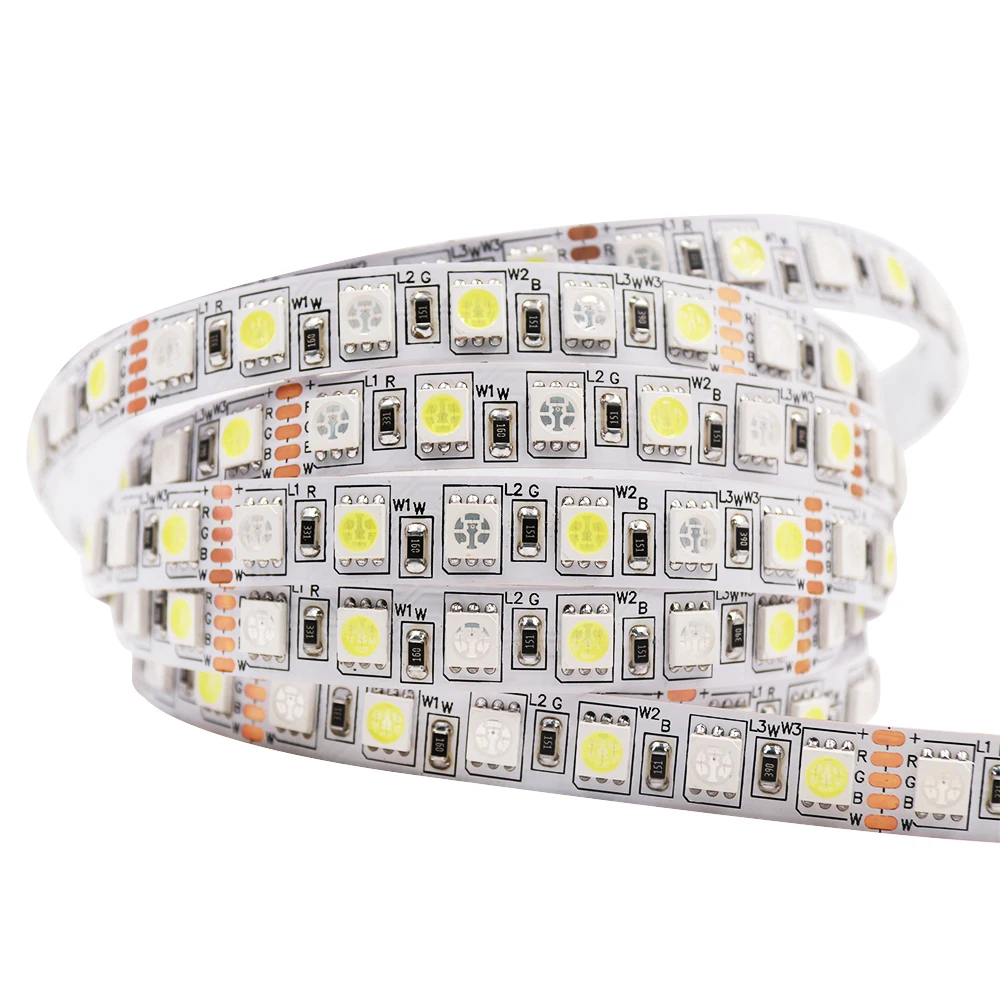 

Светодиодная водонепроницаемая гибкая лента 5050 SMD RGBW, 24 В, 5 м, 72 светодиодный Ода/м