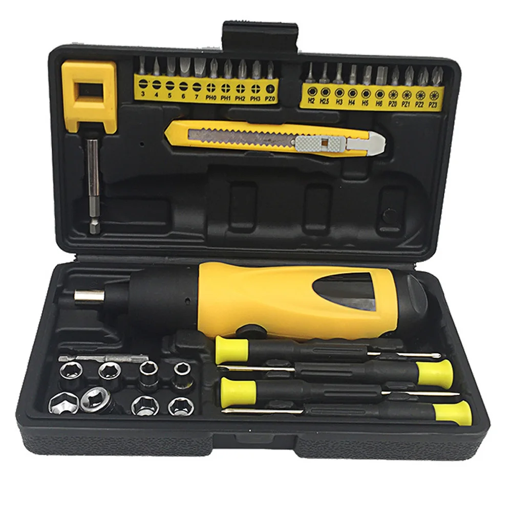 

Mini Magnetic Electric Screwdriver Drill Bit Polishing Household Equipment Kit
