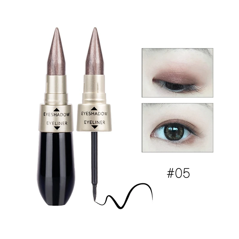 1pcs Hengfang Brand Makeup Professional 2 in 1 Eyes Kits Waterproof Shimmer Gold White Color Eyeliner Pencil Lot - Цвет: 5