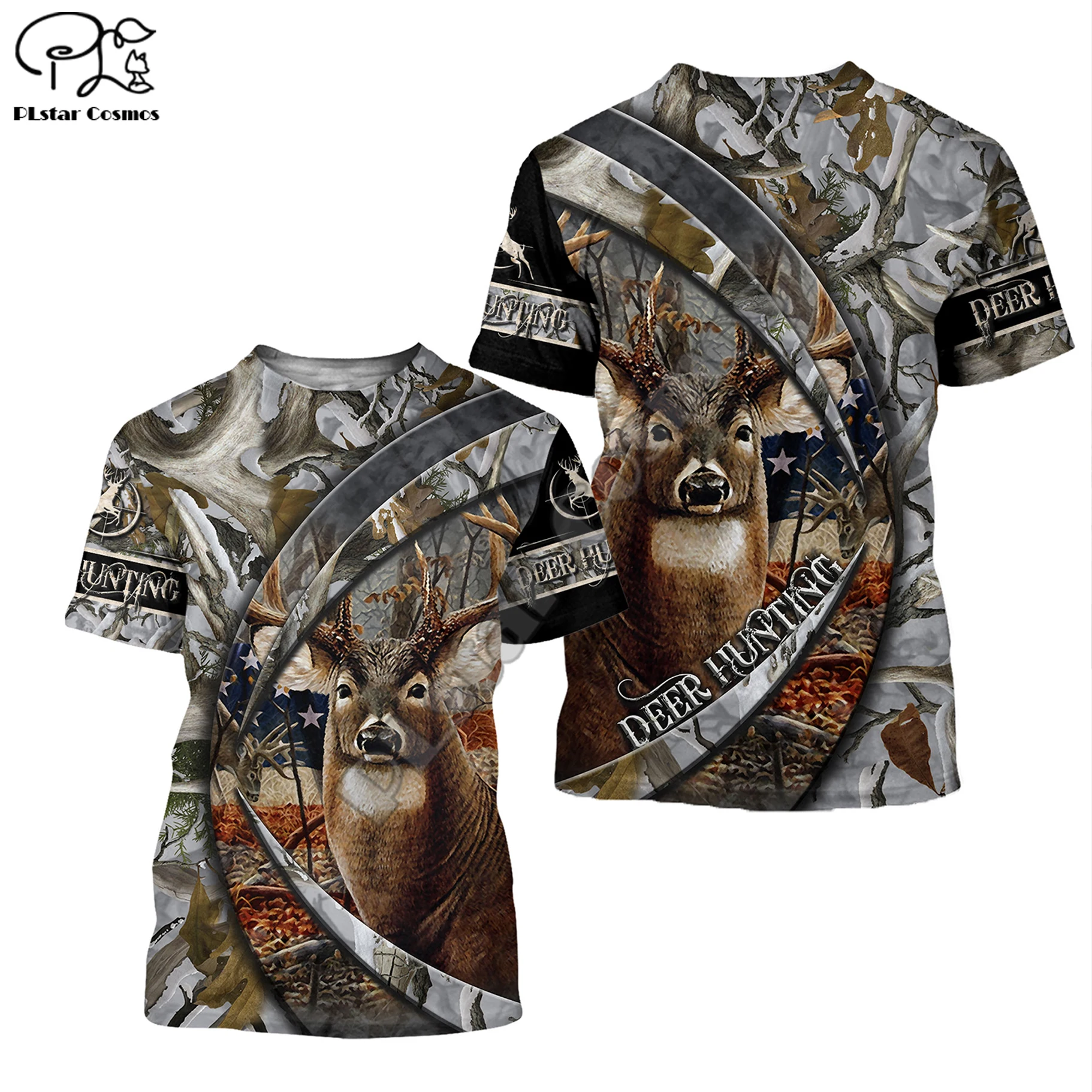 

Deer hunting 3d all over Printed men t shirt Harajuku Fashion Short sleeve shirt summer streetwear Unisex tshirt tops