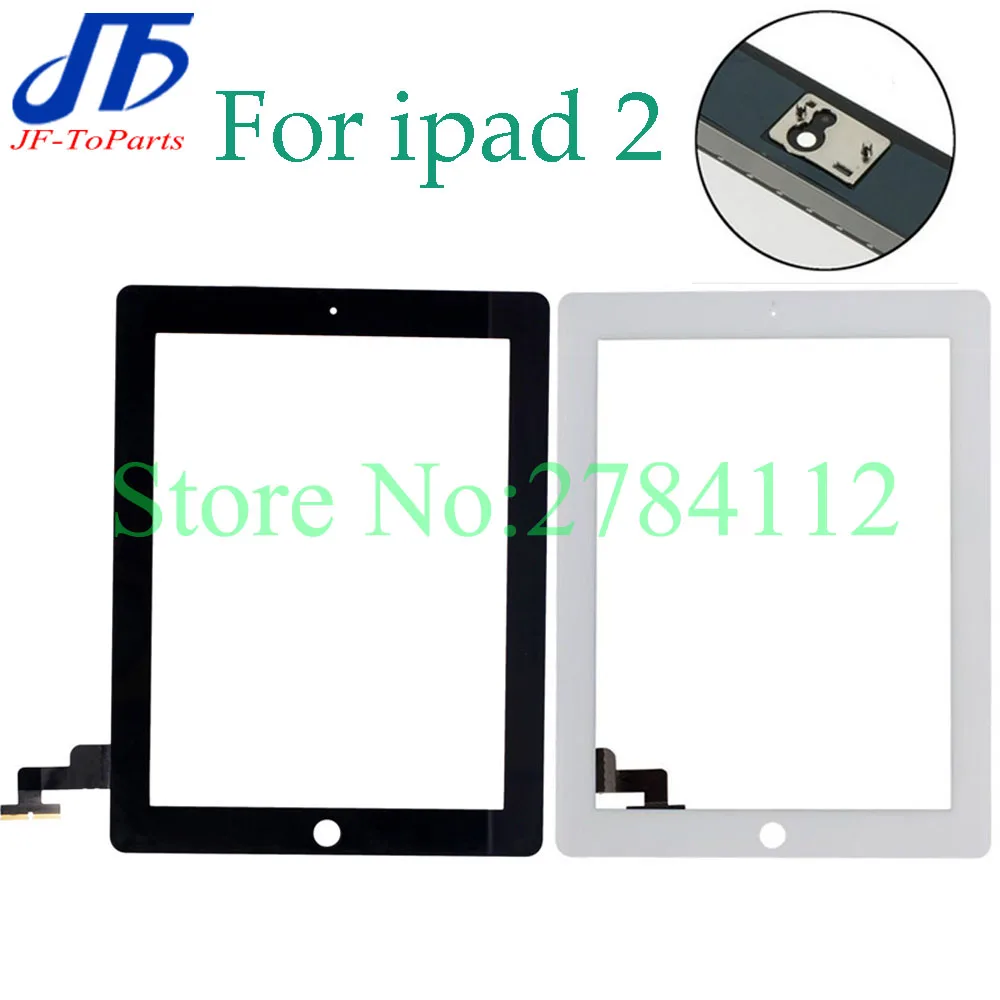 10 шт. замена сенсорной панели для Ipad 2/3/4 Передний сенсорный экран дигитайзер Переднее внешнее стекло белый черный цвет с наклейкой