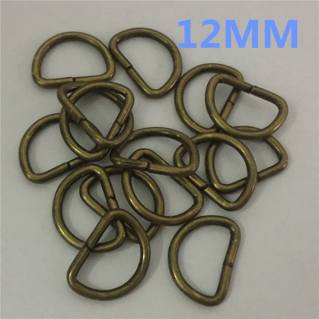 100pcs 12mm Antique Bronze D Dee Ring adjustable buckles DIY accessories  shoes bag webbing strap Unwelded buckle - AliExpress