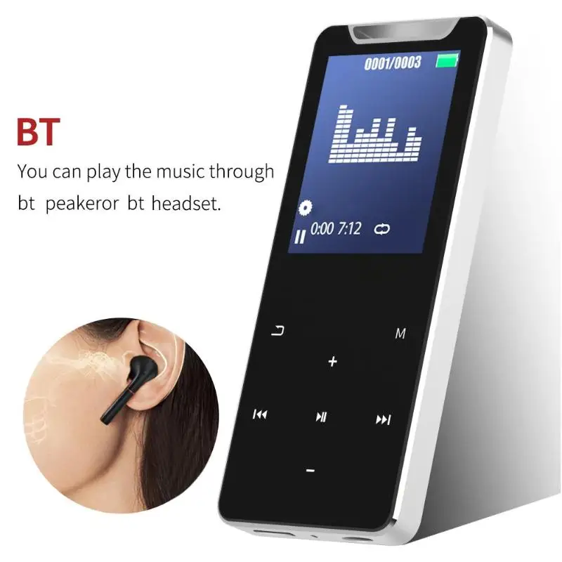 MP4 аудио плеер Горячая прочная Поддержка Радио сигнализация Bluetooth 4,2 1,77 дюймов TFT цветной сенсорный экран fm-радио