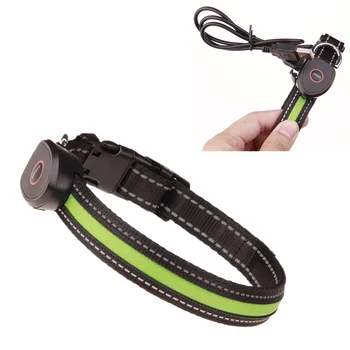 

Led Dog Collar USB Rechargeable Glowing Pet Dog Collar Light Flashing Light Up Dog Necklace for Dogs Night Walking Safety Size S