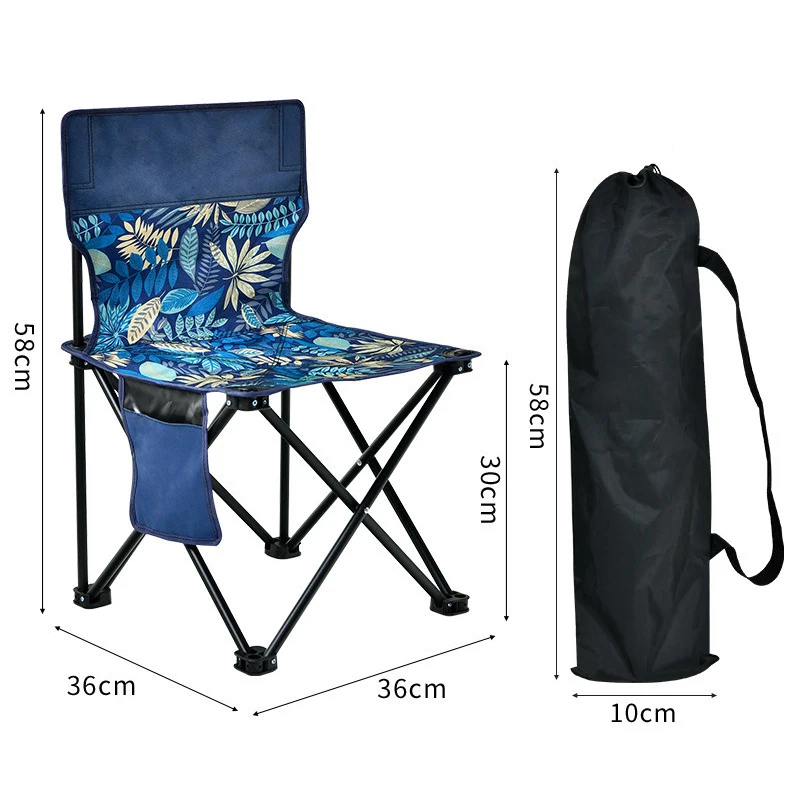 Portable Travel Folding Chair Ultralight High Load Outdoor Camping Chair for Beach Hiking Picnic Seat Fishing Tool Fold Chair 