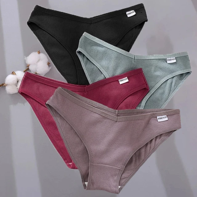 3pcs/set Women's Panties Women's Cotton Briefs Female Underpants V Waist  Brief Underwear Plus Size Pantys Lingerie M-4xl - Panties - AliExpress