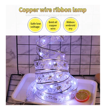 

40 LED Lamp String Ribbon Window Curtain Lights String Lamp House Party Decor Striking Christmas Desk Decor Lamp Tape