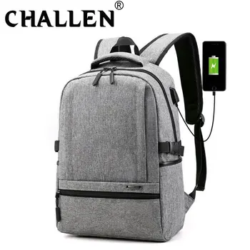 

Men's Korean fashion travel bag Female student casual bag Simple fashion computer bag Usb Backpack C44-29