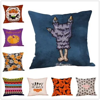 

Halloween Monster Skull Pumpkin Home Decor Throw Pillow Case Cushion Cover decorative pillows coussin decoratif kussenhoes Z801