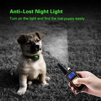 

LED Dog Training Collar Electronic Pet Trainer Remote Control Adjustable Vibration Mode Anti-barking Device US/UK Plug