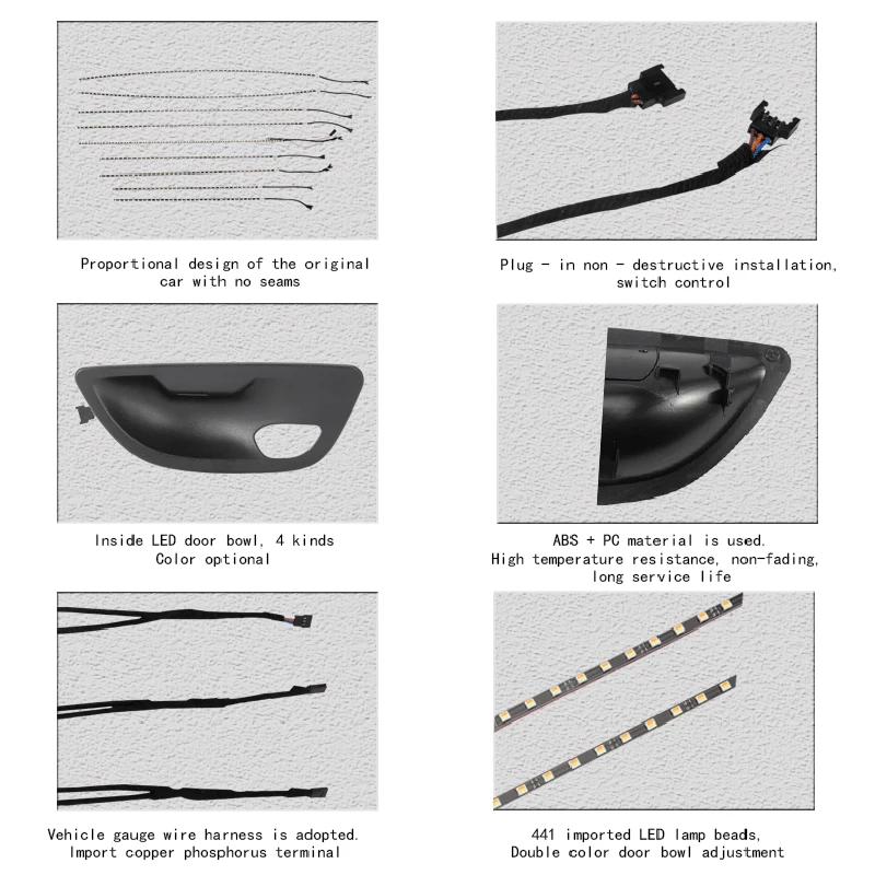 Car Interior LED Ambient Door Bowls Light Stripes Atmosphere Light With 2 Colors For BMW 5 Series F10 F11 F18 Car Accessories