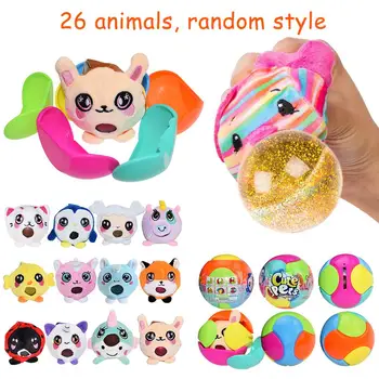 

Cute Pet Spit Bubble Ball Plush Decompression Toy Ball Cartoon Balls Slow Rebound Stress Reliever For Kids