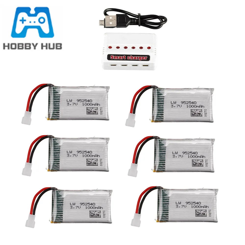 3 7 V 1000mAh 952540 Lipo батарея + зарядное устройство набор для Syma X5 X5C X5SC X5SW TK M68 MJX X705C SG600 RC