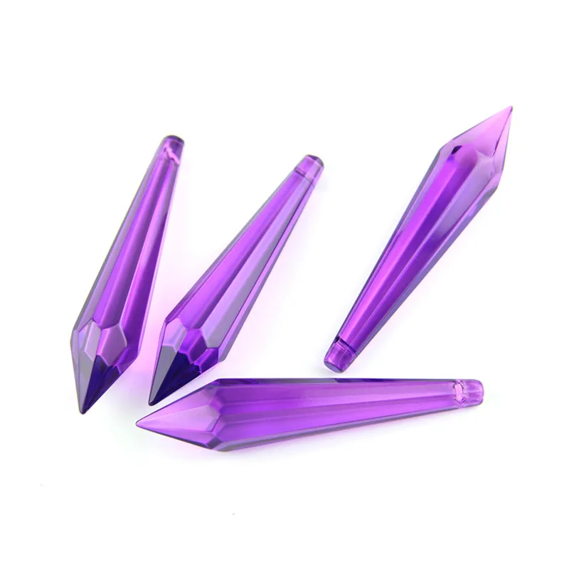 

Shiny 63mm/80mm Mix Color Crystal Single Face Icicle Prism U-drop Pendant Parts Crystal Glass Chandelier Parts