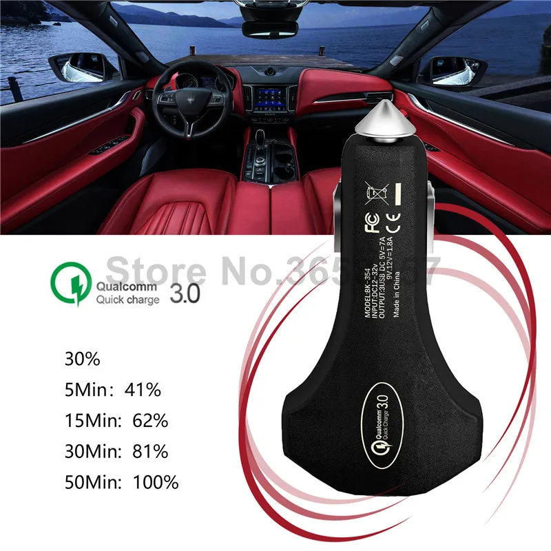 

30pcs Car Charger Quick Charge QC3.0 Fast Charging Adapter type c Dual USB Car Charger for i phone 11