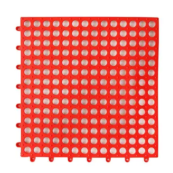 

Household Spliced Pinhole Red 30x30cm Plastic Drainable Shower Mat Washer Pad Bathtub Washable Bathroom Mat