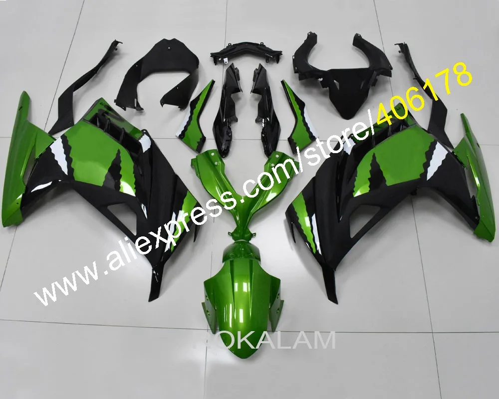 Для Kawasaki Ninja 300R EX300 2013 2014 2015 2016 EX 300 Ninja300 зеленый черный обтекатель для мотоцикла