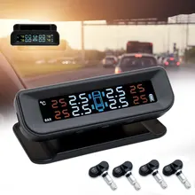 C260 External Sensors Real Time Tester LCD Screen Vibration Solar Power Professional USB Rechargeable Auto Tire Pressure Monitor