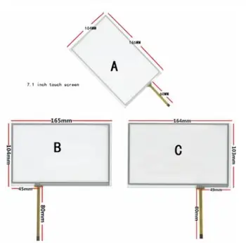 

7.1 inch touch screen for AT070TN83 V.1 AT070TN82 AT070TN84 touch digitizer panel Glass 164*103 165*104
