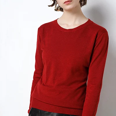 Кашемировый и шерстяной вязаный пуловер женский свитер с длинными рукавами женская одежда 13 цветов горячая распродажа Женские мягкие свитеры Топы - Цвет: picture 10