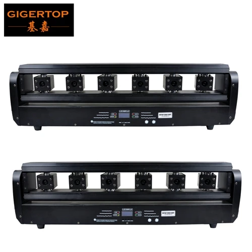 Gigertop TP-E39 6 головы Стадия вращения Перемещение лазерной головки Красный цвет луч эффект индивидуальный контроль для дискотеки бар Вечерние - Цвет: 2