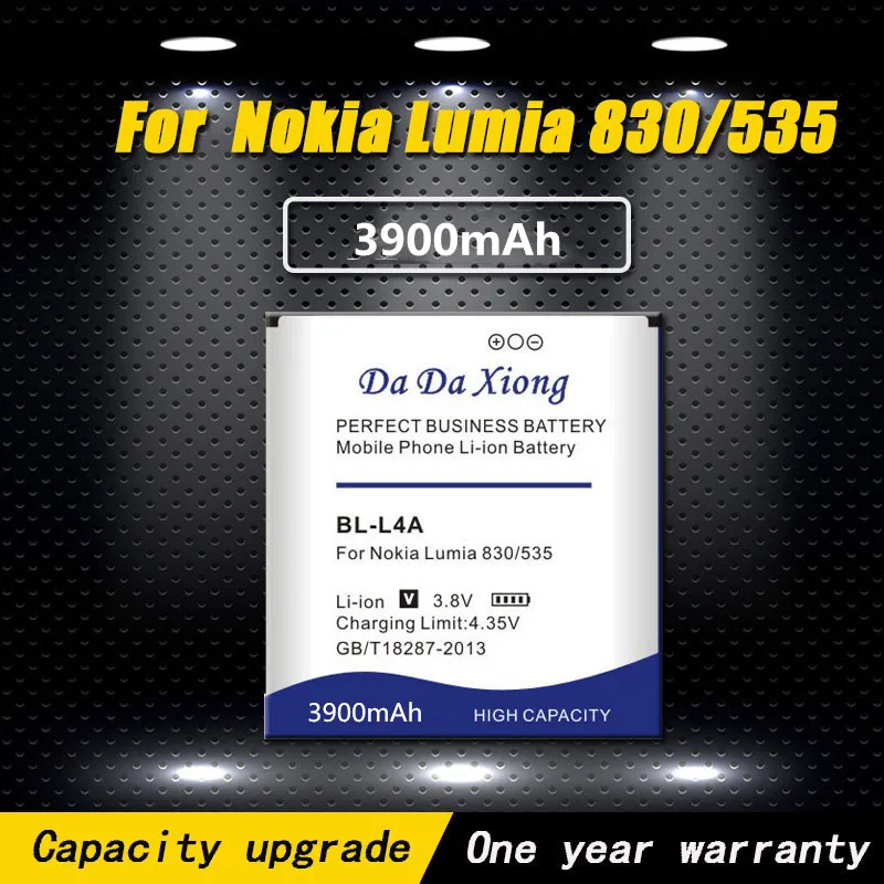 

High quality 3900mAh BL-L4A BV-L4A Li-ion Phone Battery for Nokia Lumia 830 RM984 535 RM-1090 RM-1089 Bateria