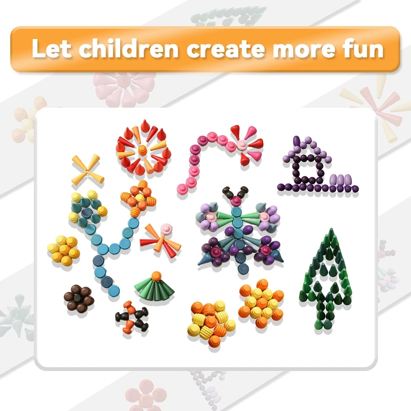 Wooden Toys Creative Loose Parts Toys Baby Wooden Constructor Set Montessori Toys For Children Nordic Sensory Toy Waldorf Baby Gifts