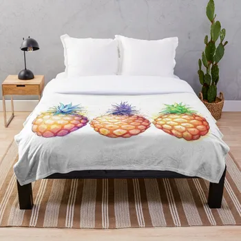 

Three Pineapples Blanket Wool Flannel Plush Blanket Bedspread For office Sherpa Blanket Couch Quilt Cover Travel