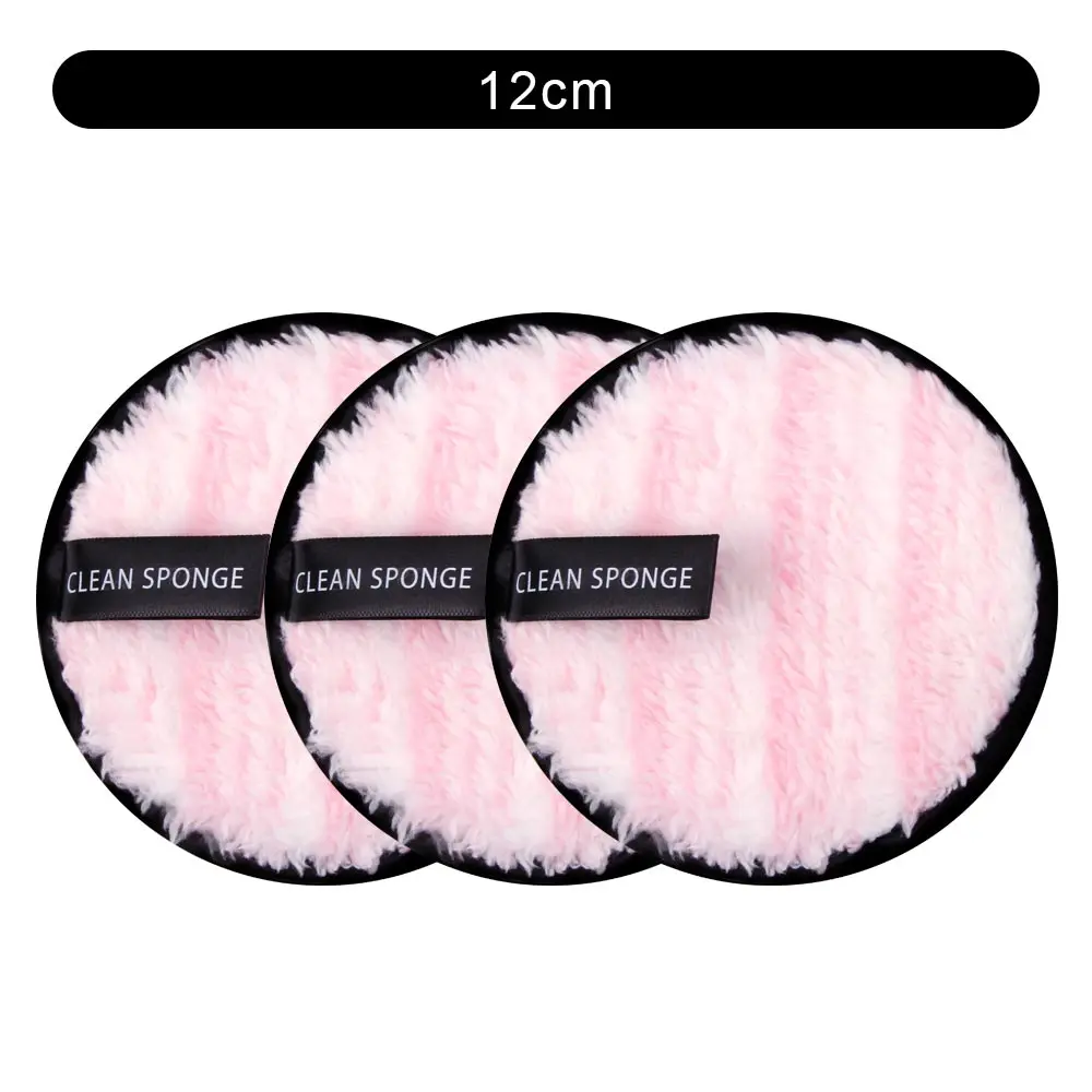 Makeup Remover Puff Reusable Make-up Pads Washable Cleansing Cotton Microfiber Cloth Pad Skin Care Nail Art Cleaning Wipe Tools - Цвет: 3pcs 05