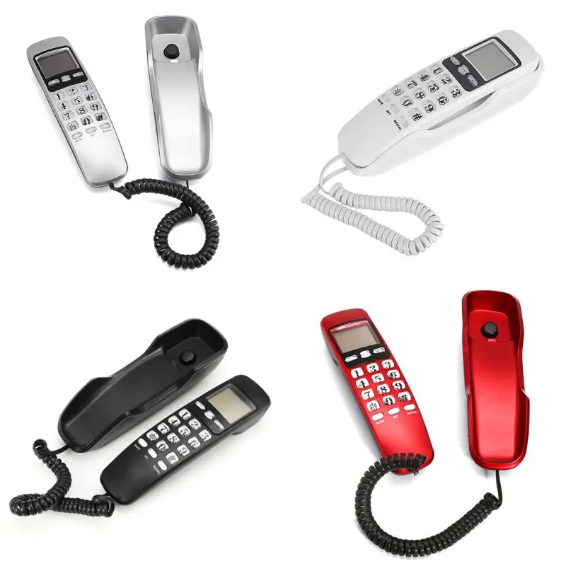 

Wall Mount Corded Phone Telephone Home Office Desktop Phone Caller ID X6HA