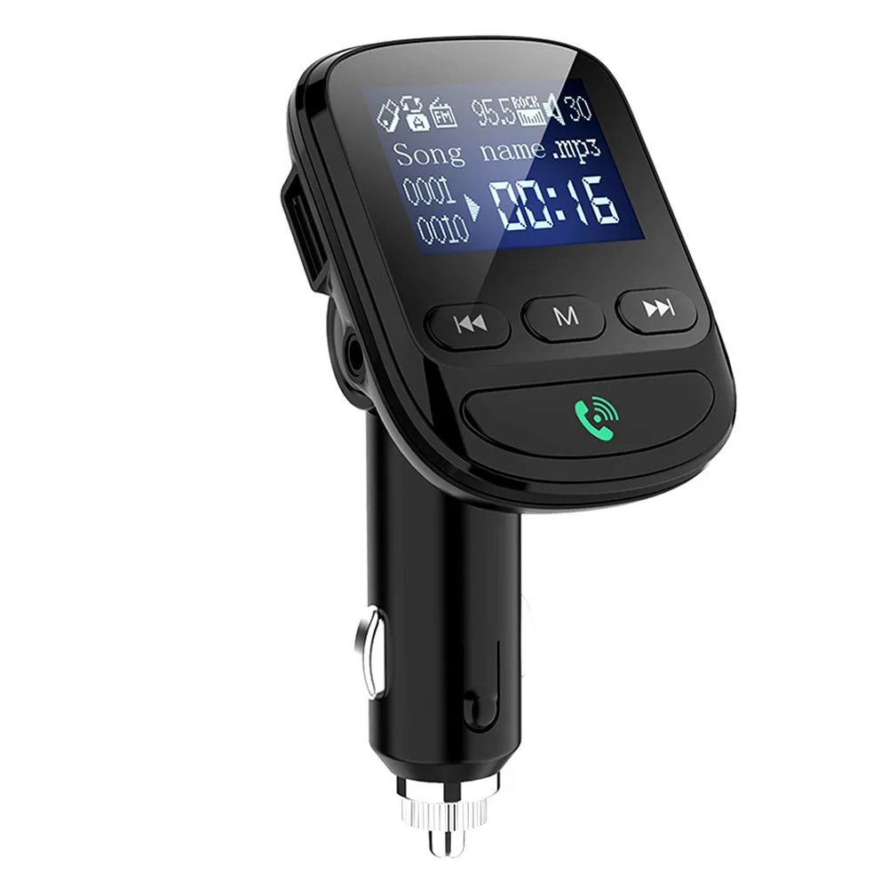 Двойной USB электронный Aux Выход Универсальный fm-передатчик Автомобильный Bluetooth MP3 плеер Быстрая зарядка ЖК-дисплей TF карта Музыка