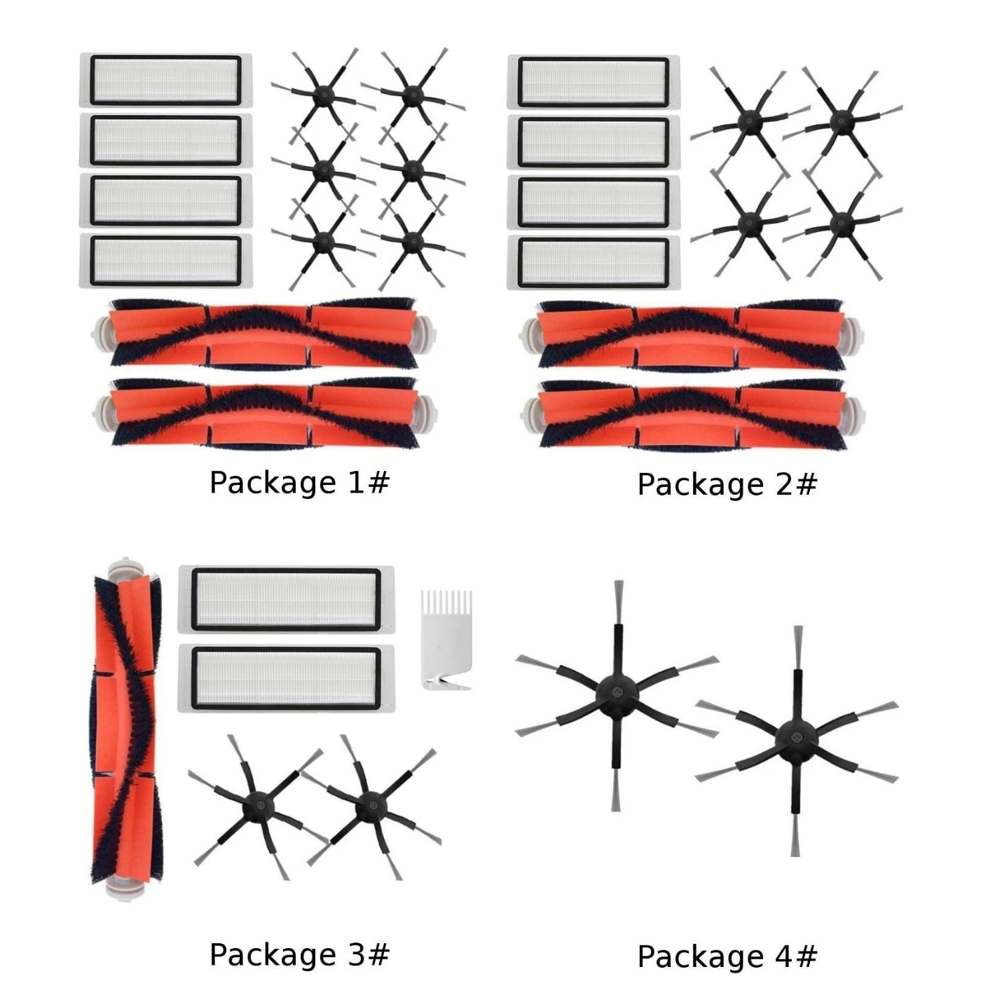 1 Набор фильтров Набор Щеток Для Чистки Xiaomi/Roborock S50 S51 S55 пылесос