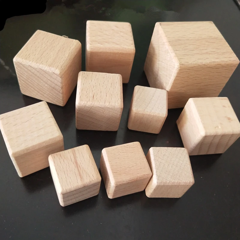 Wooden Cubes For Arts And Crafts Diy 