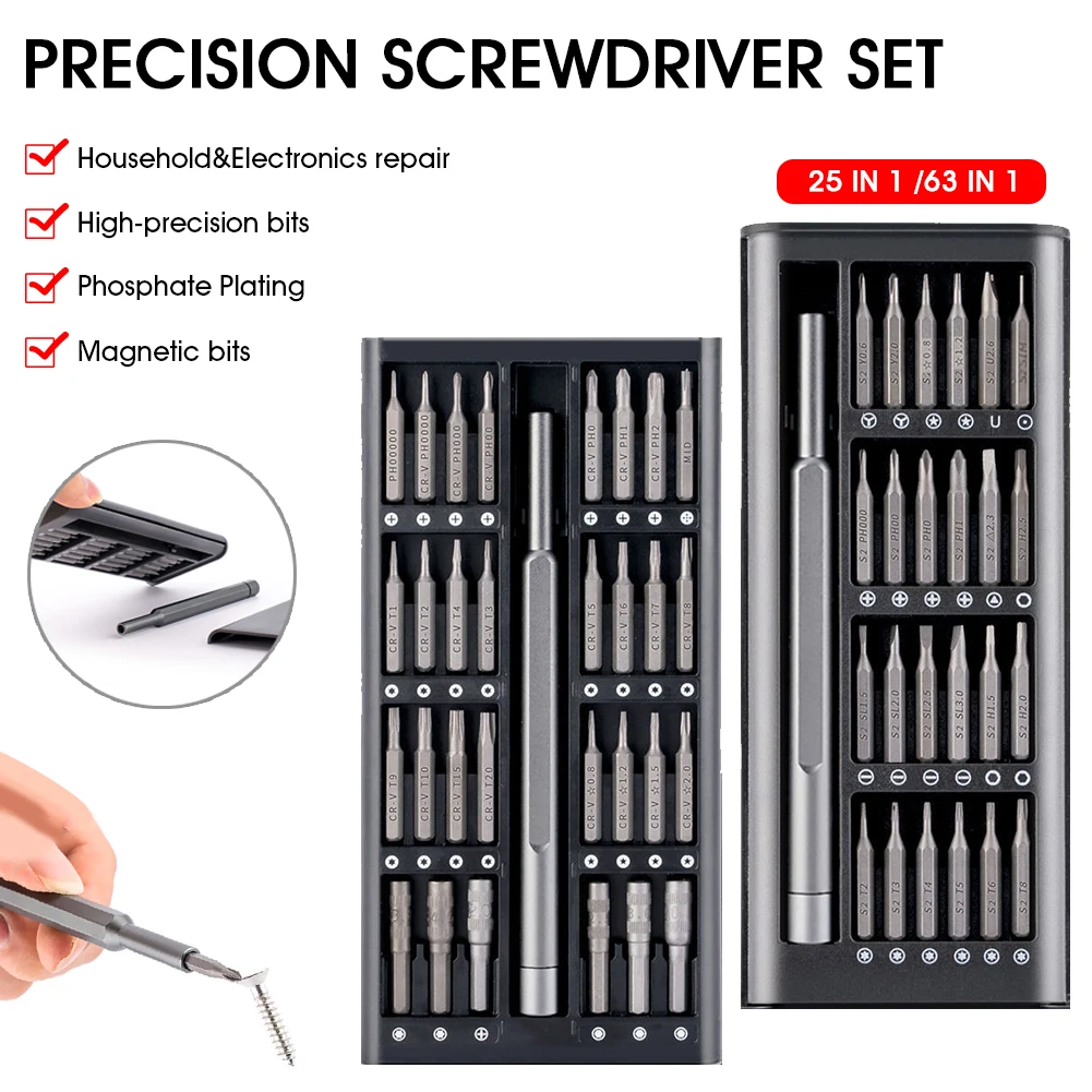 Screwdriver Set Magnetic Screw Driver Kit Bits Precision Electric For Xiaomi Iphone Computer Tri Wing Torx Screwdrivers Small |